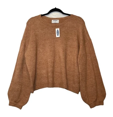 Antiguo Suéter Azul Marino Niñas Talla Grande 18 XXL Manga Globo Café Boho Acogedor Cuadrado Nuevo con Etiquetas Foto 1 de 4