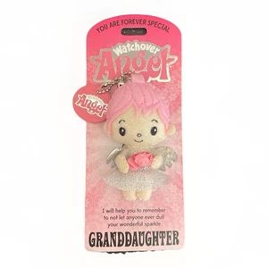 Watchover Angel Granddaughter Keyring Good Luck Charm Keychain Pink Safe Gift - Picture 1 of 2