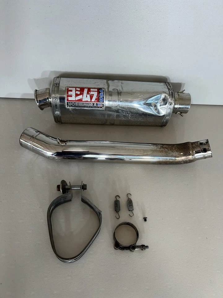 03-04 2004 KAWASAKI NINJA ZX6R ZX636 YOSHIMURA EXHAUST PIPE MUFFLER SLIP ON CAN - Image 1 of 4
