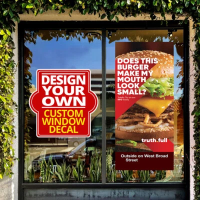 Anley Custom Window Vinyl Lettering - Personalized Text Letter Decals Sticker