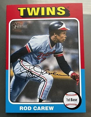 2024 Topps Heritage Rod Carew Oversized Box Topper | OB-6 - Image 1 of 2