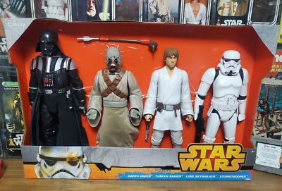 TRU STAR WARS 4 Pack 18" Figures Darth Vader Tusken Luke Skywalker Stormtrooper - Image 1 of 4