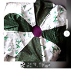 Handmade Christmas tree skirt green gonks/gnomes reusuable, washable,