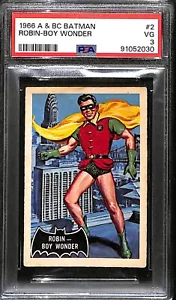 1966 A & BC England Batman Black Bat #2 Robin The Boy Wonder PSA 3 VG 7422 - Picture 1 of 3