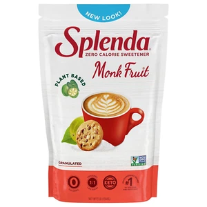 Monk Fruit Zero Calorie Plant Based Granulated Sweetener, 3 Pound Resealable Bag - Picture 1 of 12
