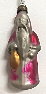 Reproduction Santa Claus Father Christmas Glass Ornament 3.5" in - Picture 1 of 5