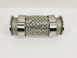 Braided Stainless Steel Bellow KF40 Flange, 5" Length (Lesker MHB-QF-C05) - Picture 1 of 6