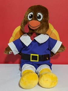 Build A Bear Gobblin' Turkey 16" Plush BAB Thanksgiving w Pilgrim Outfit 2017 - Picture 1 of 6