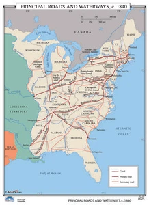025 principales carreteras y vías fluviales, 1840 - Imagen 1 de 1