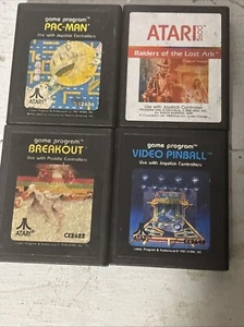 Atari Bundle Of 4. Pac-Man, Raiders Of Lost Ark, Breakout, And Pinball. - Picture 1 of 1
