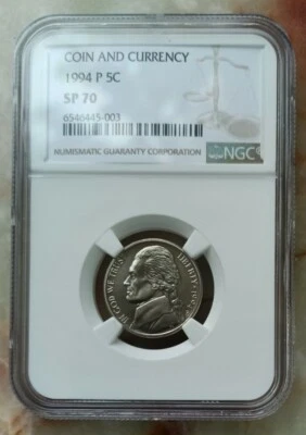 1994-P SP70 Jefferson Nickel Specimen! Rare NGC Matte Finish.  LOW SHIPPING!! - Image 1 of 3