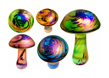 Neo Art Glass Handmade glass mushroom paperweights in a selection of colours