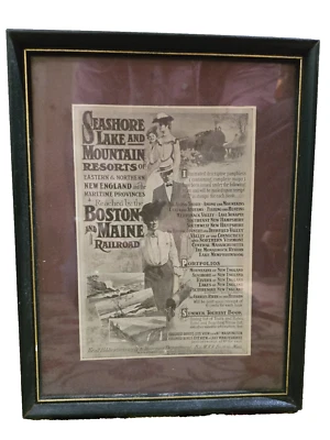 Boston and Maine Railroad BM реклама в National Magazine май 1905 в рамке  - Изображение 1 из 2