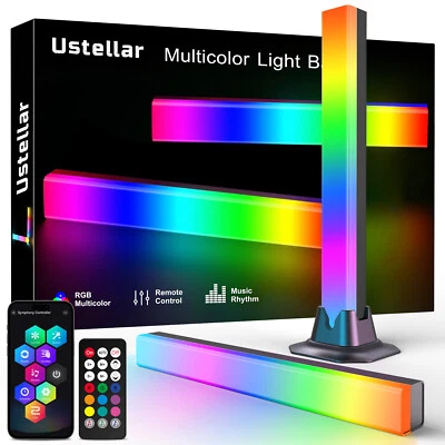 2 PCS LED Lightbar TV Hintergrundbeleuchtung RGB GamingLampe APP Ambiente Licht - Bild 1 von 4