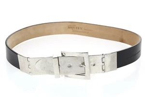 ALEXANDER MCQEEN METAL BUCKLE BELT SIZE 75 / 30 $1395 - Picture 1 of 4