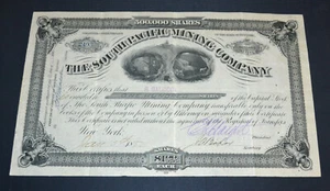 The South Pacific Mining Company 1882 antikes Aktienzertifikat - Death Valley - Bild 1 von 1