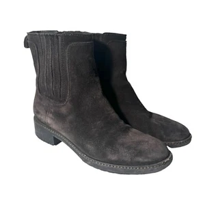 Via Spiga Womens Sz 6 Erisa Chelsea Brown Suede Leather Booties Ankle Boot - Picture 1 of 10