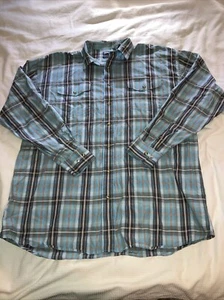 panhandle slim pearl snap shirt Men’s XLT Blue Plaid - Bild 1 von 10
