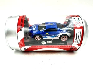 Mini RC Soda Can Race Radio Control Racing Series Toy Car 40MHz Blue & White - Picture 1 of 4