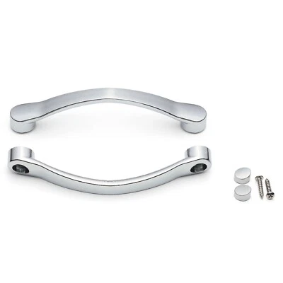 Shower Door Handle Chrome Effect Pack of 1 (2 halves for 1 door) L4