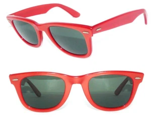 OCCHIALI DA SOLE RAY BAN BAUSCH&LOMB ROSSO VERDE WAYFARER 5024 2140 B&L 5022 ASTUCCIO CORALLO - Foto 1 di 11