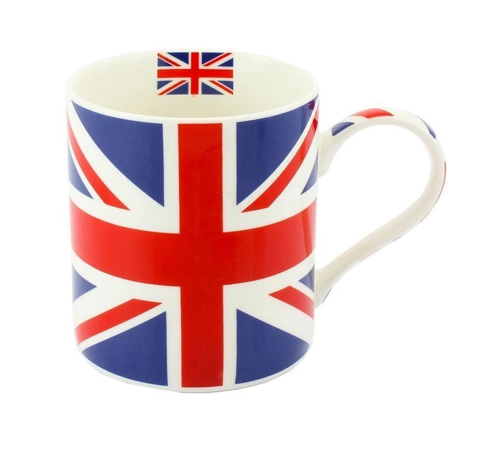 Tazza Union Jack Oxford 350 ml tazza caffè Cina fine bandiera britannica Regno Unito tema souvenir - Immagine 1 di 3
