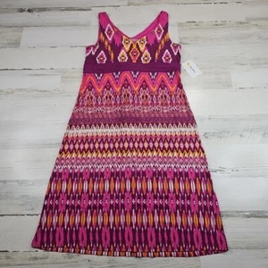 Athleta Sundress Womens Small Pink Purple Floral Sleeveless Pullover Stretch NEW - Picture 1 of 9