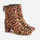 New J CREW Calf Hair Leopard Print Ankle Boots Shoes Sz 7