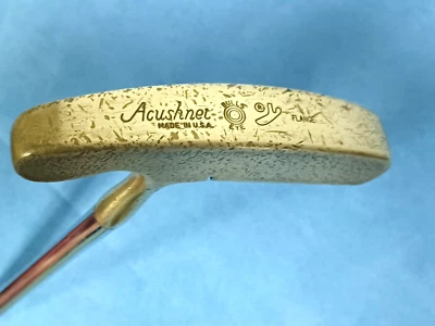 Acushnet Bulls Eye Flange Brass Blade Putter Golf Club RH 33.5" Steel Shaft USA - Image 1 of 4
