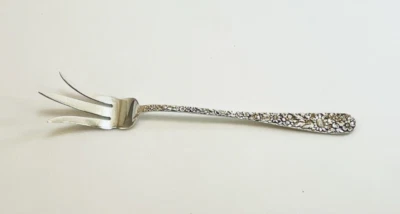 Kirk Repousse Sterling Silver Lettuce Serving Fork - 8 5/8" - with Monogram - Image 1 of 4