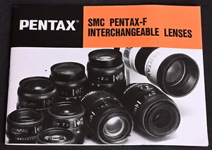Original smc Pentax F Interchangeable Lenses Manual - Excellent - Picture 1 of 3