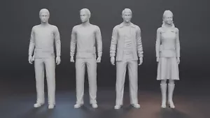 Space 1999 10 Figure Set 3D Printed 1:35 1:48 Guards Victor Bob Maya Tony - Picture 1 of 4