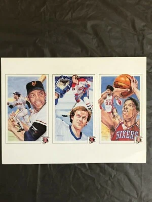 1992 SPORTS LEGENDS CARDS WILLIE MAYS -  DR. J -  GUY LAFLEUR - Image 1 of 2
