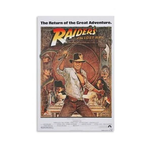 Indiana Jones Raiders Of The Lost Movie Canvas Art Wall Painting Poster Print - Picture 1 of 10