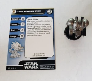 Star Wars Miniatures - Bounty Hunter: E522 Assassin Droid #31 w/Card - Foto 1 di 2