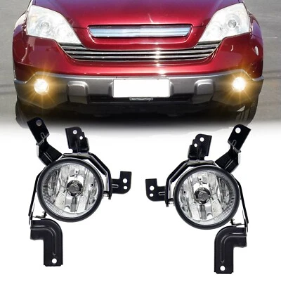 Conjunto de luces antiniebla aptas para Honda CRV 2007 2008 2009 interruptor y kit de cableado transparente Foto 1 de 4