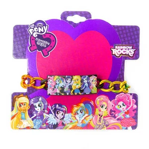 My Little Pony ID Bracelet Equestria Girls Hasbro Fluttershy Apple Jack NWT - Picture 1 of 3