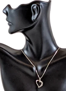 Colgante de corazón de circonita esterlina 925 - Italia - Imagen 1 de 12