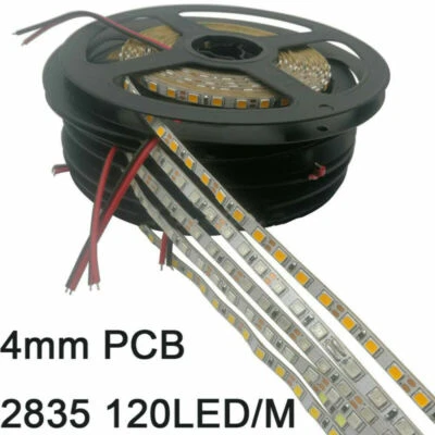 12V 4mm Narrow Width 5m 2835 LED Strip White CW//R/G/B/Y 120LED/M Flexible Strip - Image 1 of 4