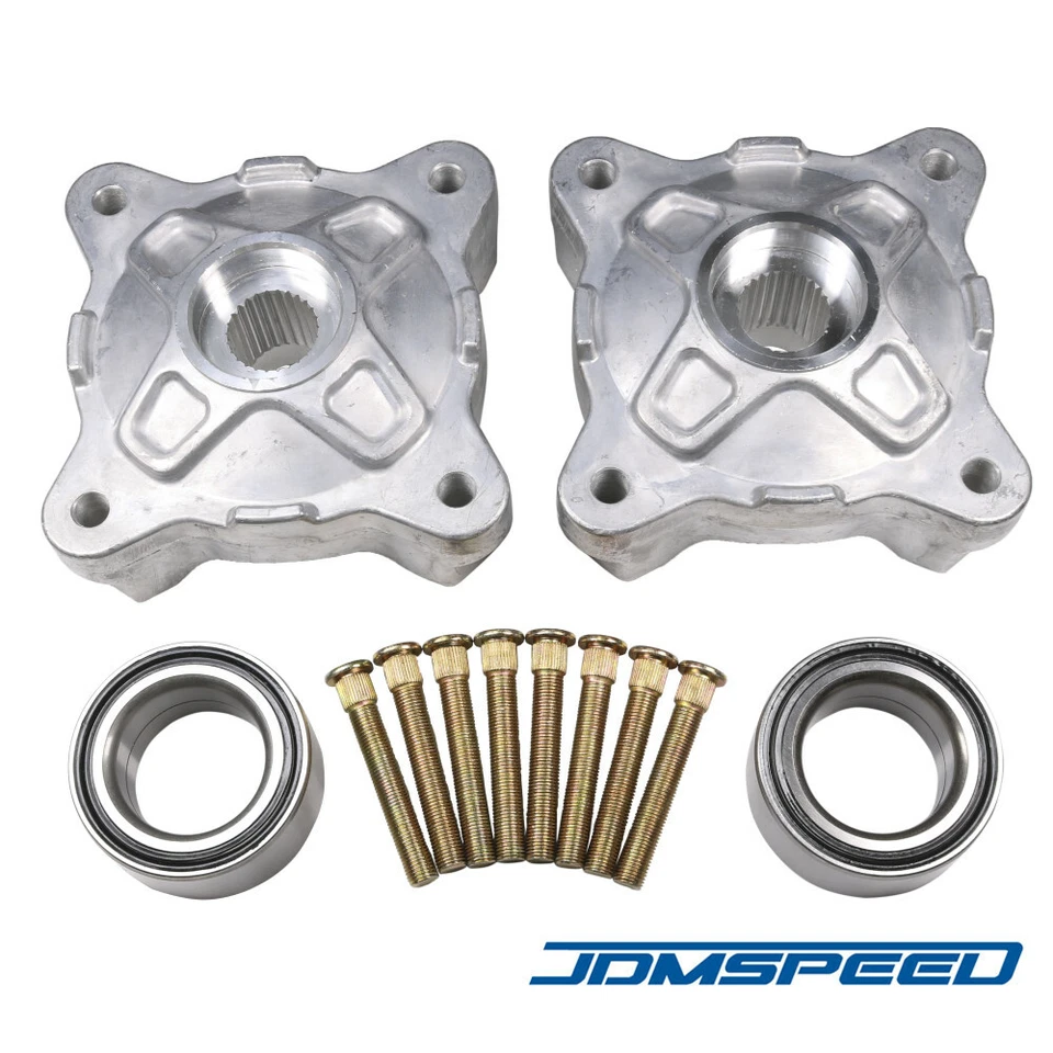 Front Left Right Wheel Hubs W/Studs Bearings For Polaris RZR S 800 EFI 2008-2014 - Image 1 of 4