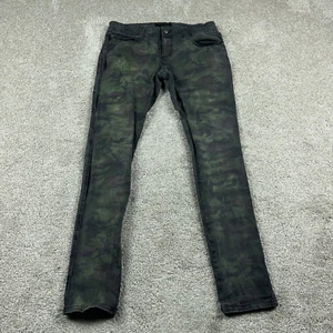 Pantalones Tripp NYC Para Hombres 33 Verde Camuflaje Ajustados tiro bajo Patinador Grunge Raver 33x32 - Imagen 1 de 14