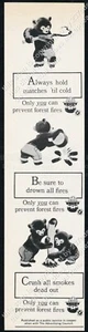 1968 Smokey the Bear cachorros extinción incendios arte vintage anuncio impreso - Imagen 1 de 7