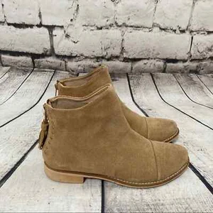 Matisse x Ascot Boots Womens Size 7.5 Friday Payton Tan Back Zip Ankle - Picture 1 of 10