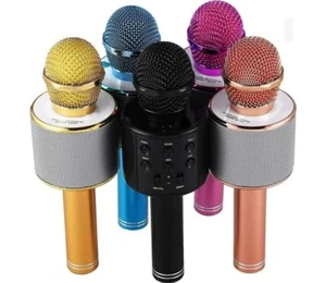 MICROFONO WIRELESS CON ALTOPARLANTE CASSA INTEGRATA BLUETOOTH PORTATILE KARAOKE - Foto 1 di 5