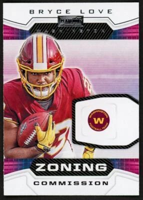 2020 Zoning Commission Bryce Love Washington Redskins #ZC-22 Insert - Image 1 of 2