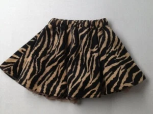 Greggy Girl Zebra Animal Print Brown Black Twirl Skirt Size 5 - Picture 1 of 1
