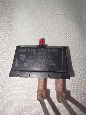 Interruptor de sobrecarga de boquilla de alimentación Rainbow R-2800 y R-1650 Foto 1 de 4