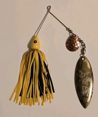 Señuelo de pesca de colección Blue Fox Big Bass Roland Martin amarillo/negro Spinnerbait 3/4 oz Foto 1 de 4