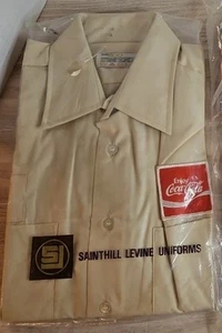 Vintage Coca-Cola Uniform Shirt Never Worn - Size Is 15.5" NOS - Picture 1 of 9