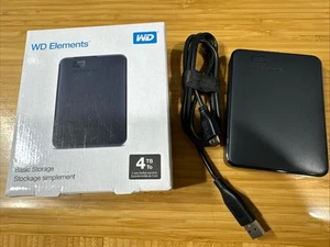 Western Digital Elements Portable 4TB,External,2.5 inch (WDBU6Y0040BBKWESN) Hard - Afbeelding 1 van 2